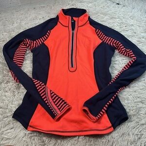 Lululemon Run: U-Turn Pullover Light Flare / Inkwell / Classic Stripe Light Flar